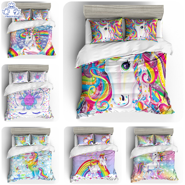 4Pcs Cotton Blend Lace Duvet Cover Sets Bedding Floral Queen King Pillow Case T8