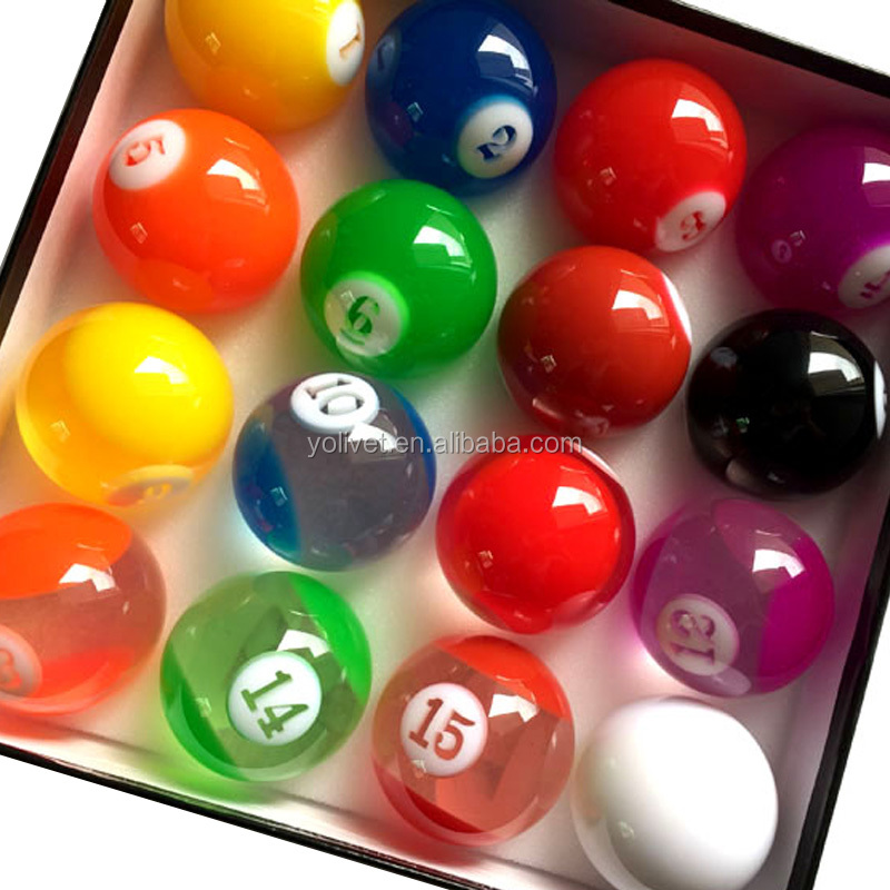 Xmlivet Colorful 57.25mm Resin Billiards Balls Set & Pool
