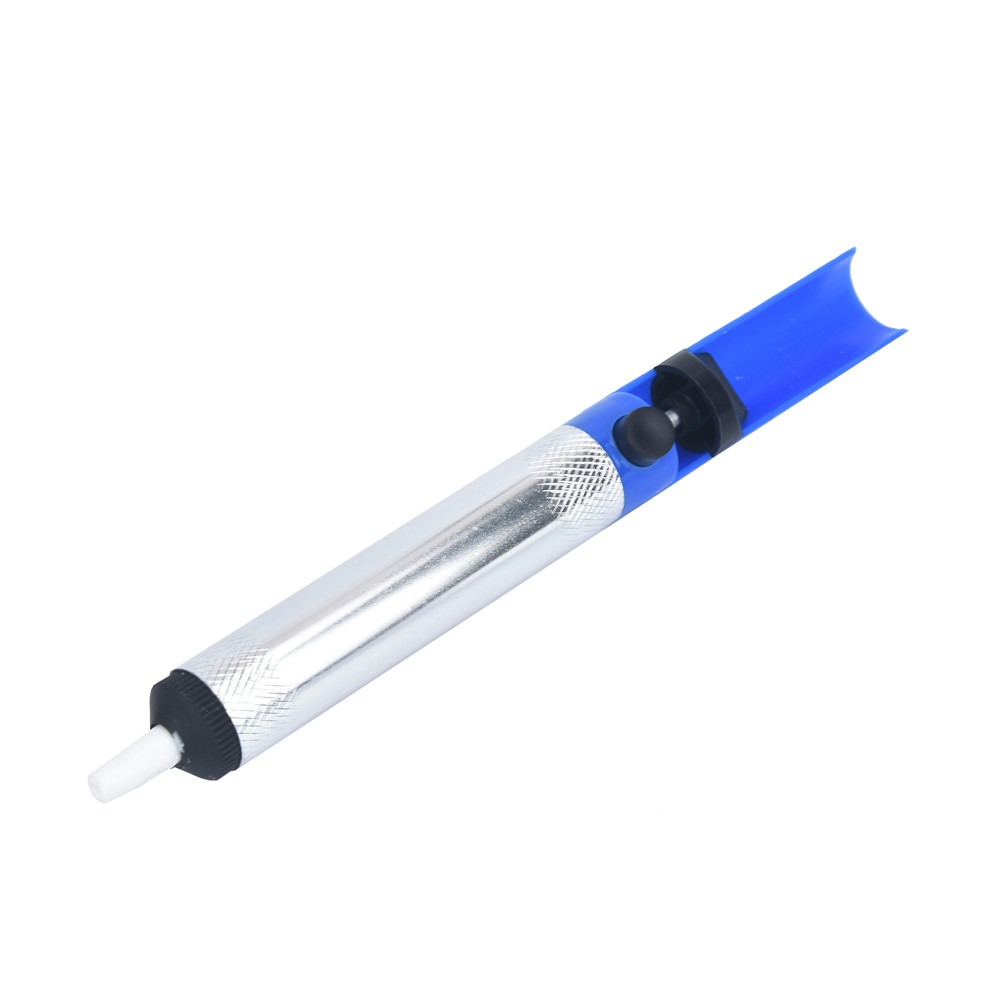 Pompe à dessouder métallique bleu Durable, outils de soudage manuel, fer à souder sous vide