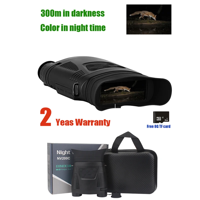 300M Range Darkness IR Night Vision Hunting Binoculars 3.5-7x21 zoom Hunting Night Vision Optics Camcorder for Night Hunter
