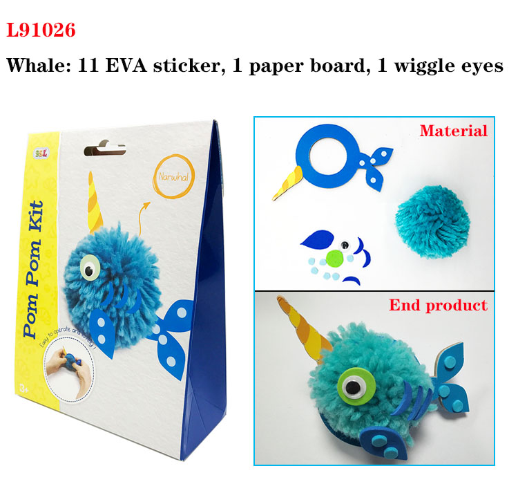 Diy Toys For Kids Woolen Yarn Pom Pom Animal Kit