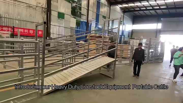 Portable Cattle Loading Livestock Portability Fence Ramps Load Ramp ...