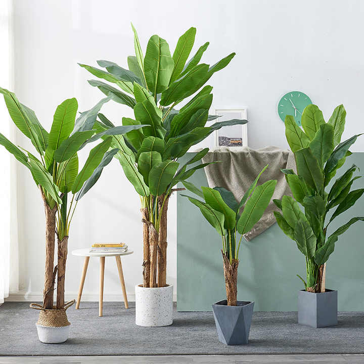 Banana Plants Fake Banana Plant Decorative Banana Bonsai Tree Sale 2020  Factory Wholesale Indoor Used with Flower/green Plant