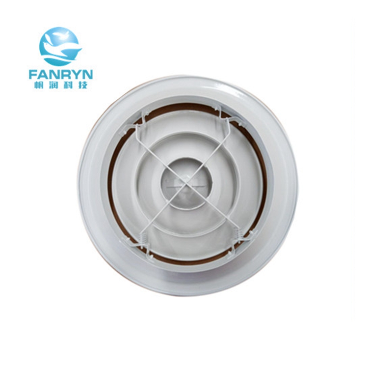 Adjustable Round Ceiling Air Diffuser Vent Flush Mount Floor Air Grille With Knob