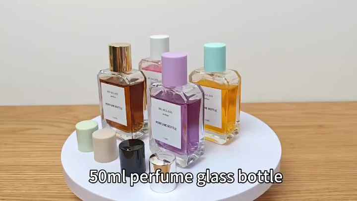Elegant Rectangle Shape Parfum Manufacturer clear Packaging 50ml