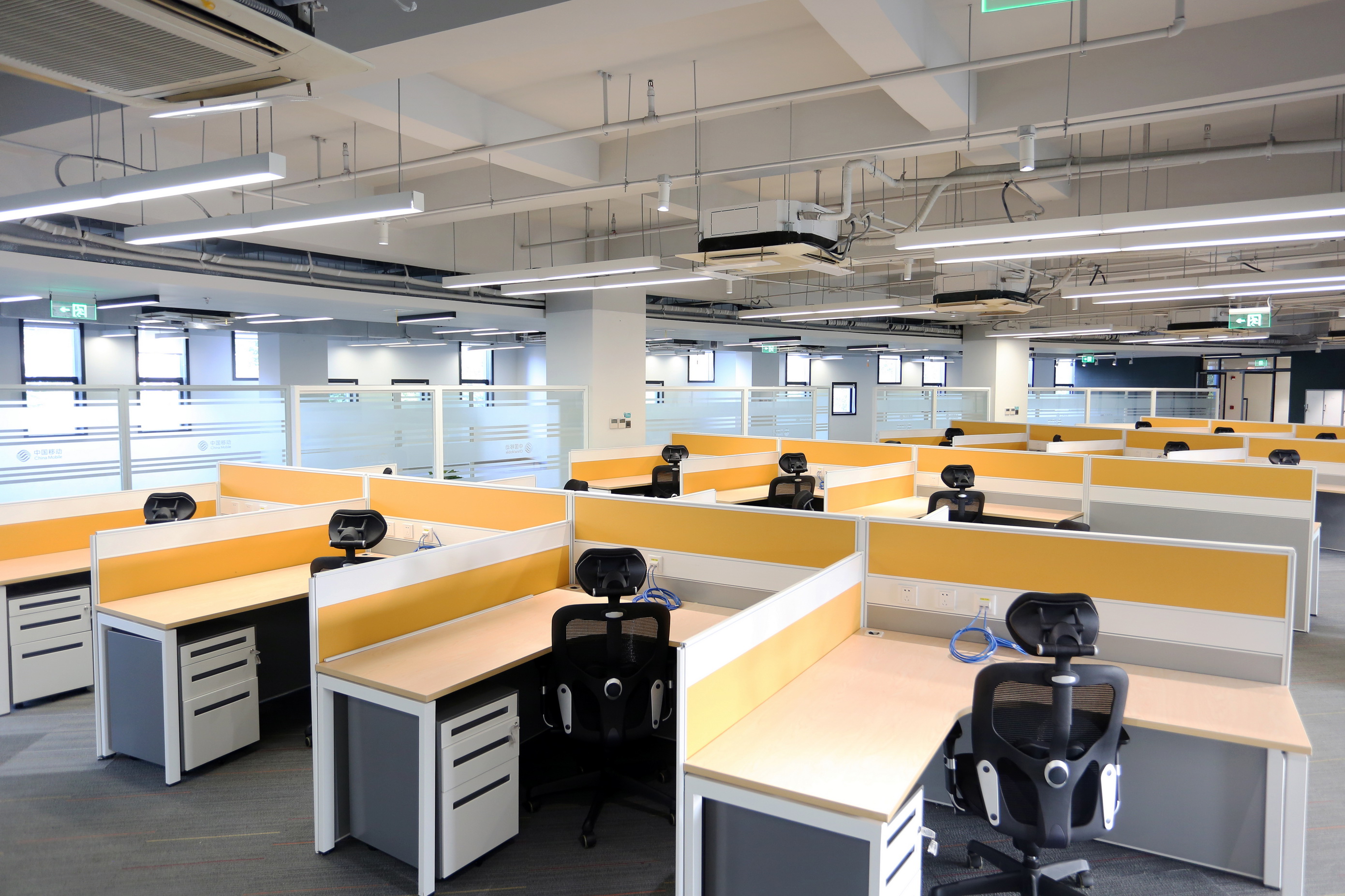 模块化办公室分区 l 形状办公室工作站隔间 6 人 - buy office