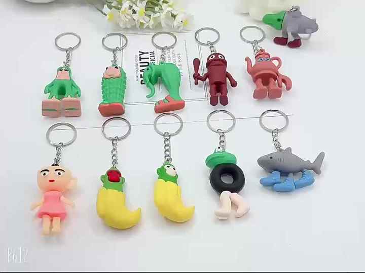 2025 Tralalero Shark Keychain - Cartoon Animal Plastic Key Ring