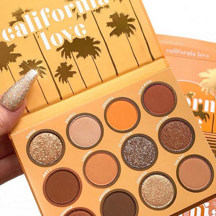 Огромная пигментная блестящая матовая Мерцающая палитра теней для век для макияжа