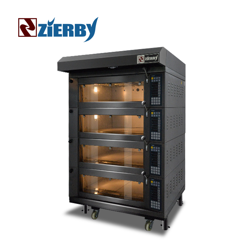 Роскошная Черная титановая стальная высококлассная 4 колода 8 лотков электрическая духовка для пиццы