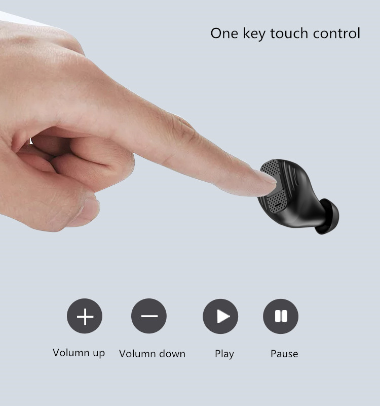Volume Control True Wireless ANC Earbuds Bluetooth 5.0 CE ROHS Certificate