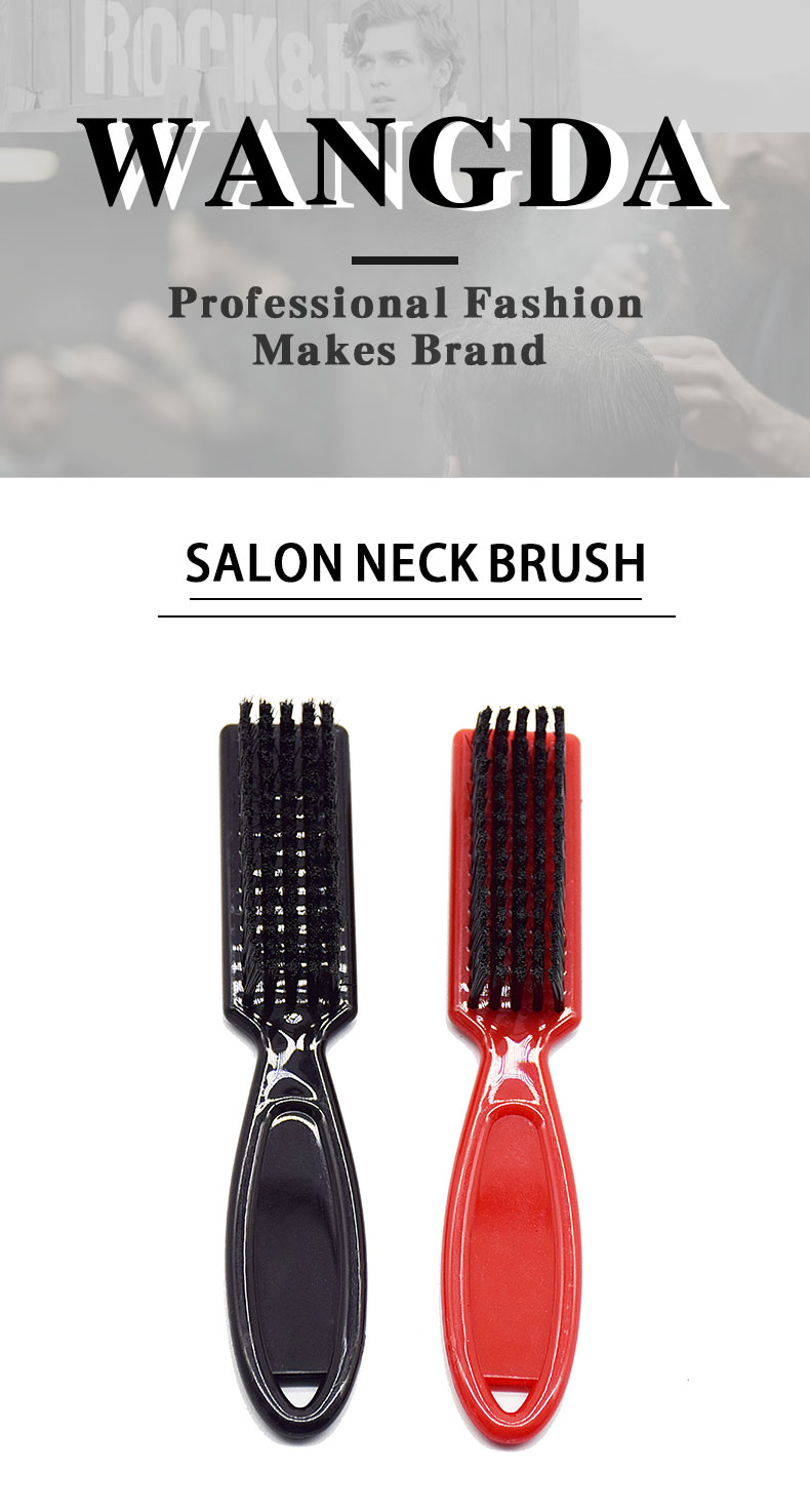 Acceptable custom logo plastic handle beard cleaning brush barber brush neck sweeper tool
