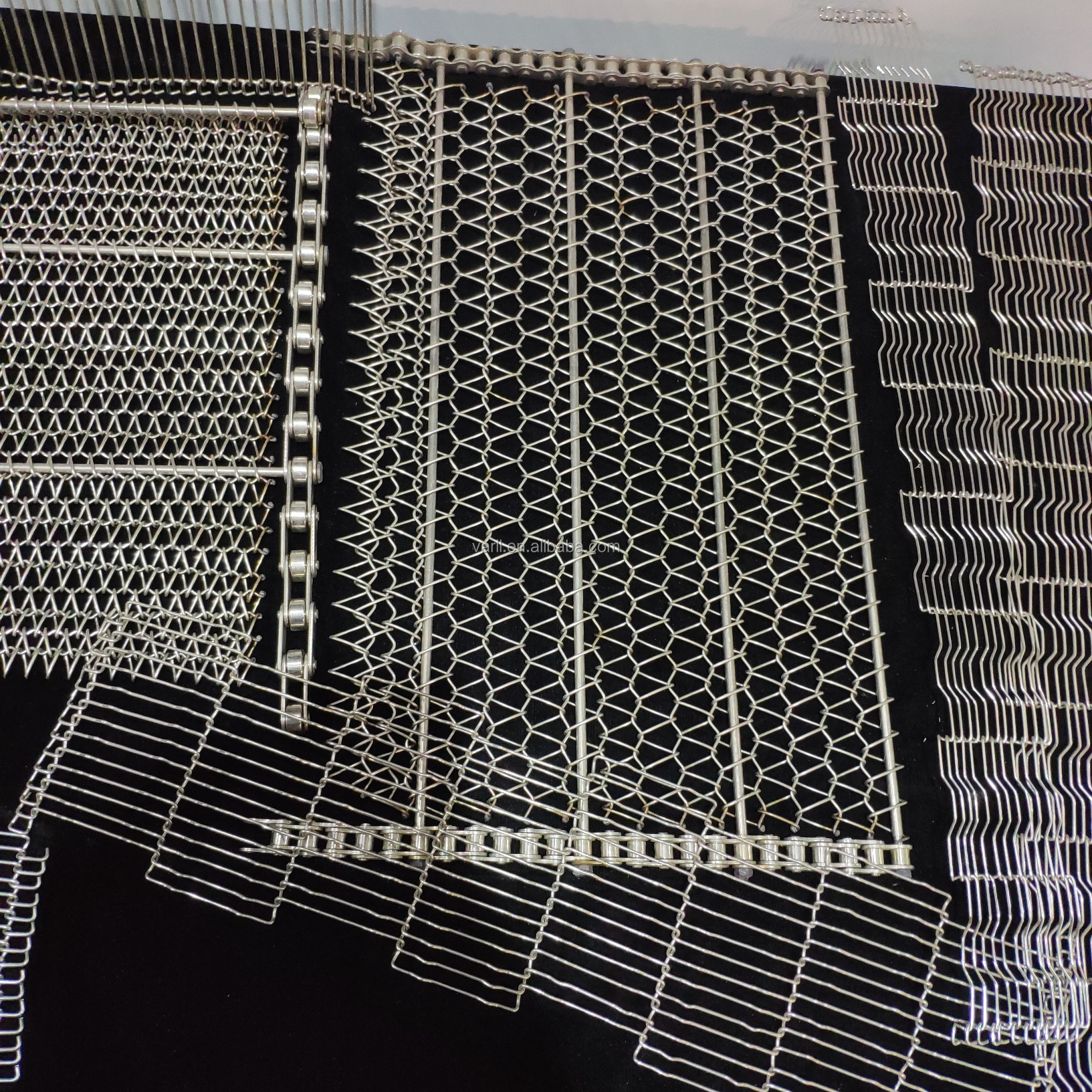 interlock Chain Stainless Steel Mesh Belt Wire Cookies Conveyor