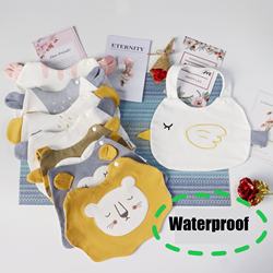 2020 New Waterproof Cotton Baby Bibs Cartoon Animals Baby Feeding Apron