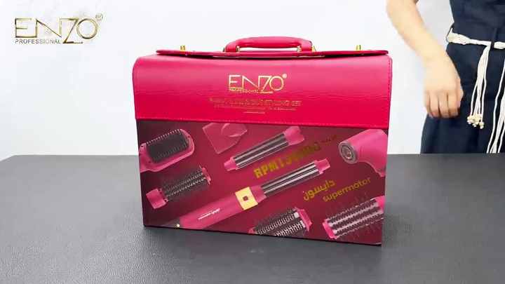 Secador e Modelador 8 em 1 ENZO EN-6223-2 - Cabelos Lisos e Cacheados