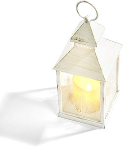 Lanterna in legno invecchiato imbiancata uragano Tealight candela tempesta Lanterna in legno invecchiato imbiancata uragano Tealight candela tempesta