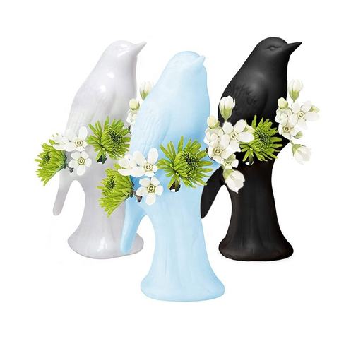 ceramic bird flower receptacle  for wedding decoration