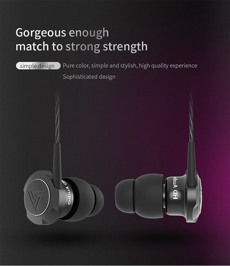 QKZ VK4 In-Ear Subwoofer HiFi Wire-controlled Earphone With Mic(Carbon - Foto 8