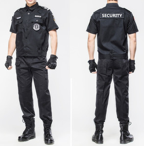 Wholesale black color jackets design samples security guard uniforms