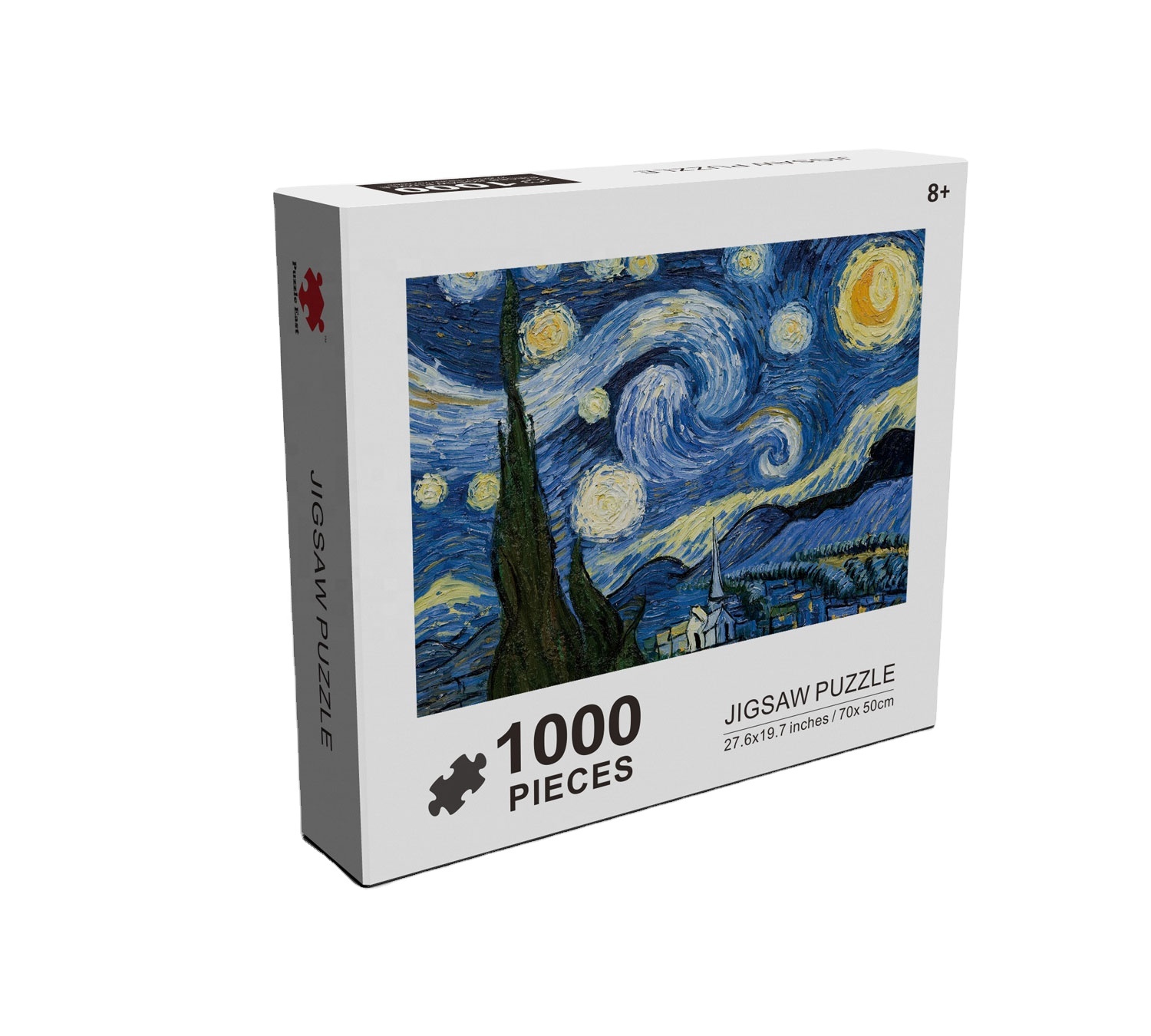 Пазл 1000 штук с переработанной бумагой и жесткой крышкой