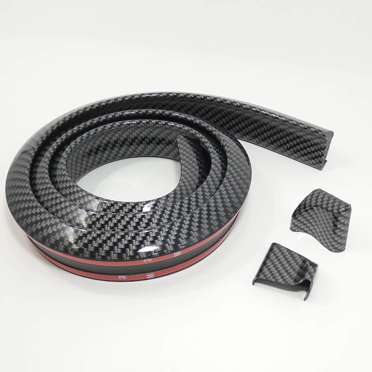 TECKZOOM1.5M универсальный резиновый багажник Задняя крыша спойлер с глянцевым стильным узором из углеродного волокна