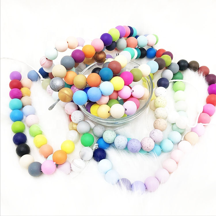 BPA бесплатно детские мягкие свободные бусы Детские Прорезыватели Силиконовые Бусины