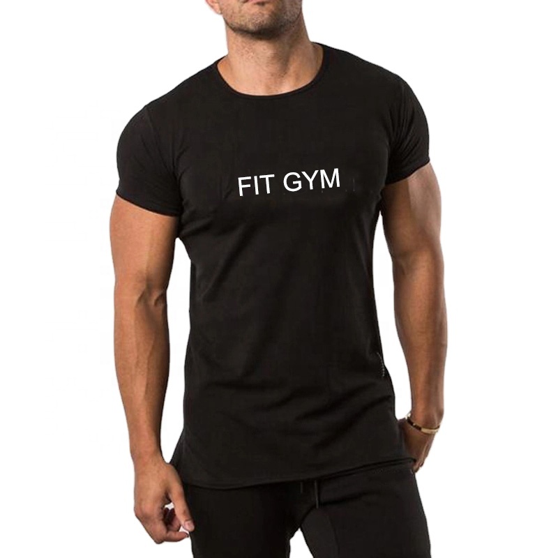 2020 Стильная мужская Бестселлер Спортивная одежда для фитнеса 95% хлопок 5% эластан футболка с глубоким круглым вырезом футболка для мужчин