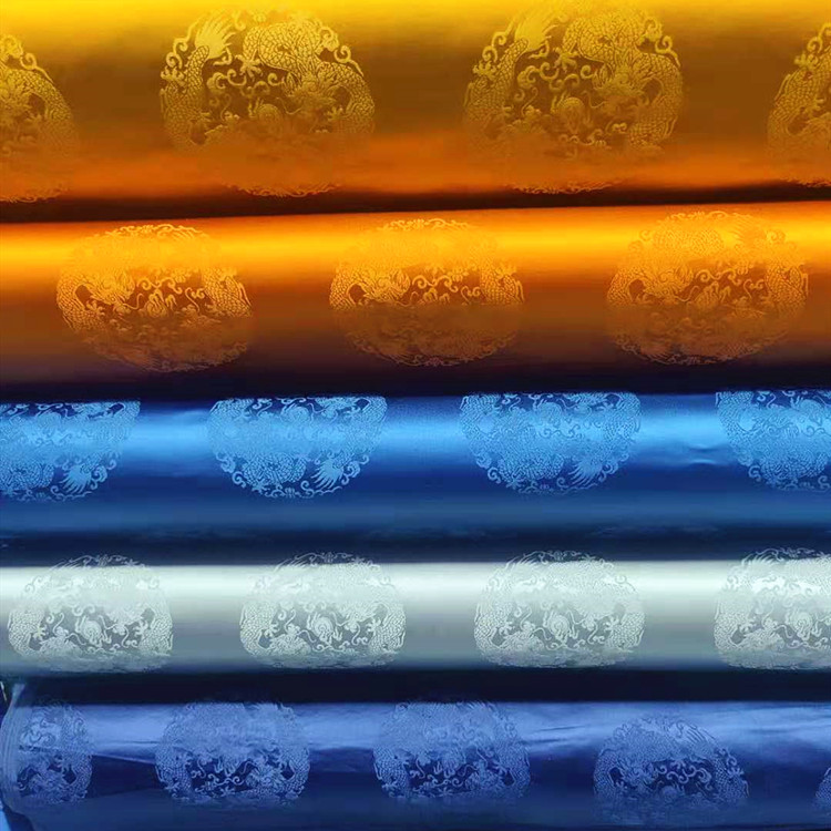 Китайская шелковая жаккардовая ткань из 100% чистого шелка, 16 мм, 19 мм, 29 мм, дамасская жаккардовая шелковая ткань, роскошная жаккардовая ткань