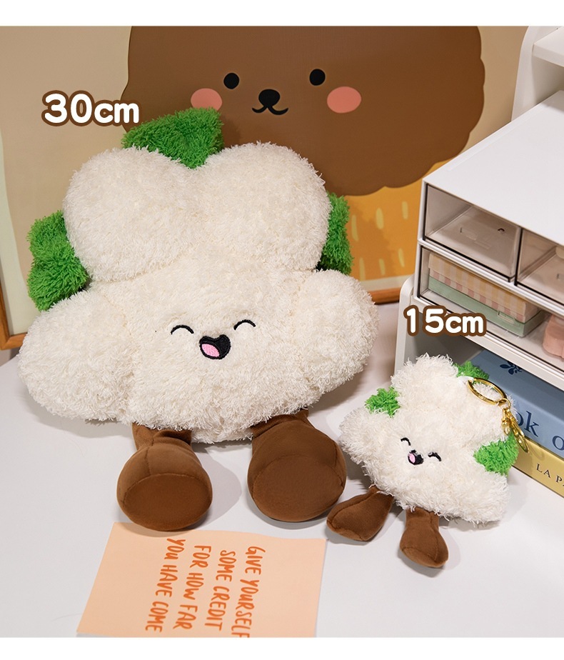 Peluche Chou-fleur Mignonne - 30 Cm - Tissu Doux, Rembourrage Coton - Décoration Chambre, Cadeau Original - Style Kawaii