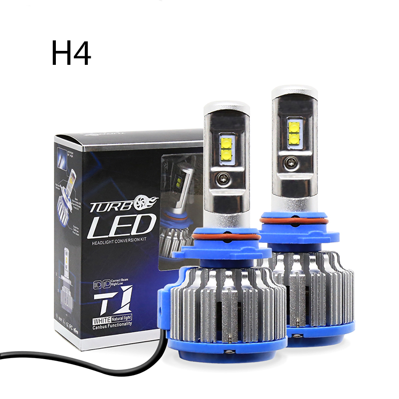 T1 H4 H7 900t авто светодиодный свет 6000K 8000lm 80 Вт фар автомобиля