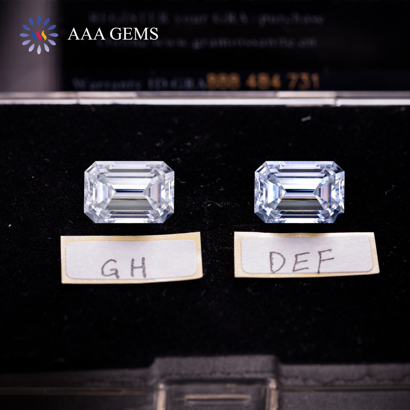 GRA 9.25 Hardness Real Moissanite Diamond Vvs Mozzanite Gemstone Emerald Cut Mossanite Stone