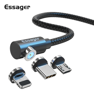 New Products 2019 Nylon Braided 3 In 1 Led Magnetic Charging USB Cable for IPhone