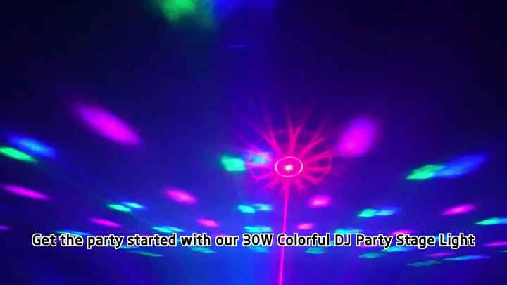 YSH 30W LED Stage Beam Projector Colorful DJ Party Effect Remote