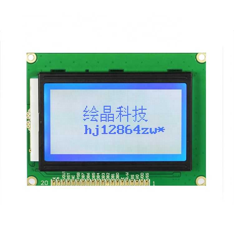 1Pcs ST7920 5V 12864 128X64 Dots Graphic Lcd Yellow Green Backlight zb