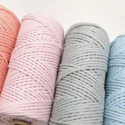 Cabo de macramé atacado 3 milímetros único fio de algodão fio