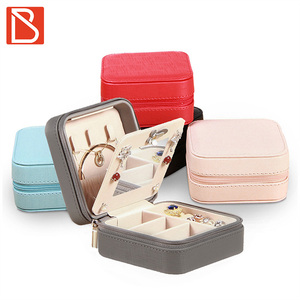 PU Leather Jewelry Travel Display Cases Custom Made Jewelry Storage Case