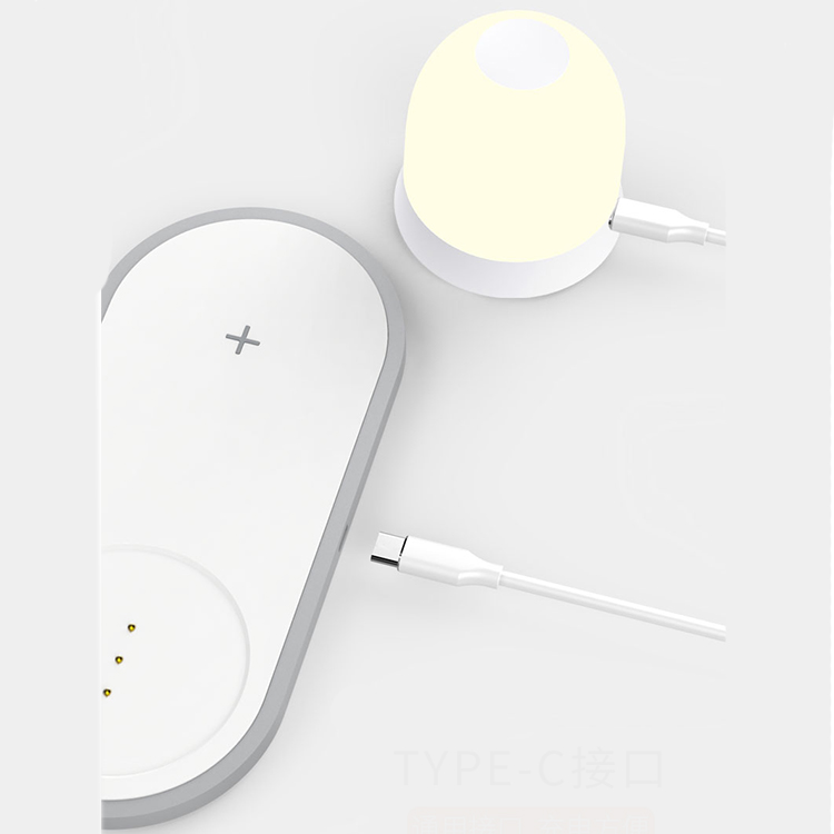 Горячие трендовые продукты 2 в 1 Светодиодная лампа 10 Вт Беспроводное зарядное устройство для Apple телефонов часы