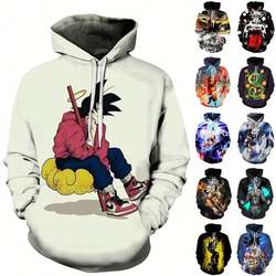 goku Hoodie Dbz Men Sweatshirt Custom Hoodies 3D Print Dragon Sportswear Men Gym Custom Hoodies