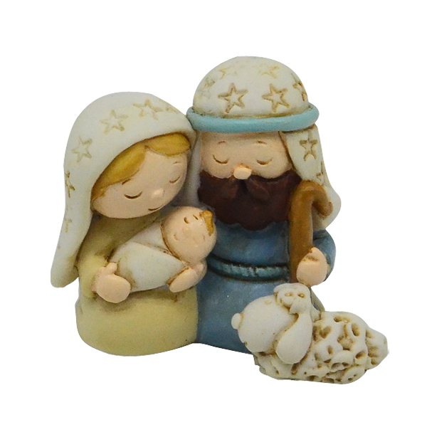 Home Decoration Children Use Resin Craft Religious Holy Family Virgin Mother Mary Jesus Statues With Sheep,Horses And Cattle