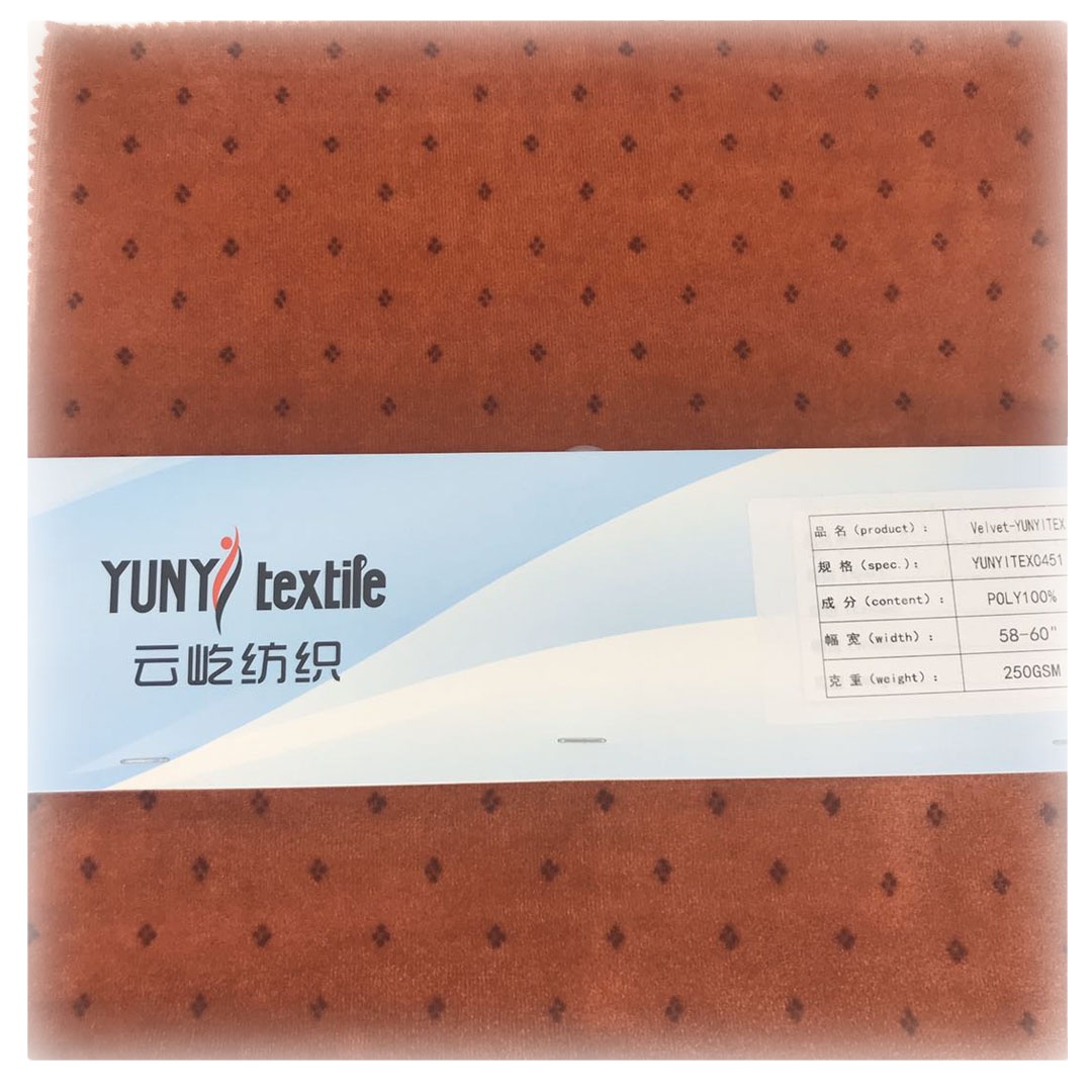 Высокое качество короткие бархатные 100% с рисунком из полиэфира