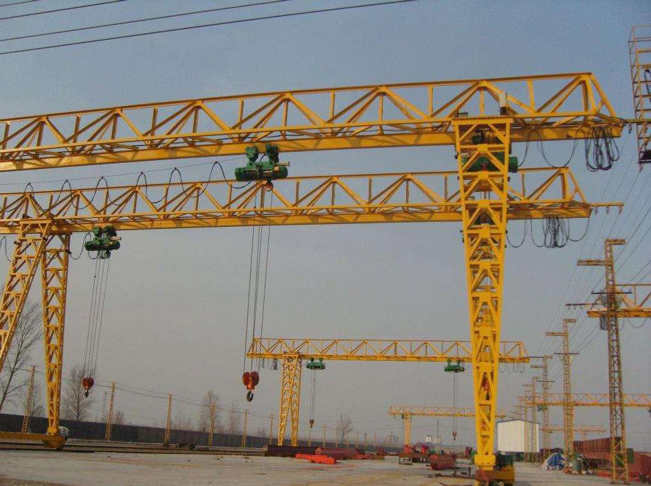 移动户外单梁模型栈桥mhe型电动双葫芦门式起重机 - buy gantry crane