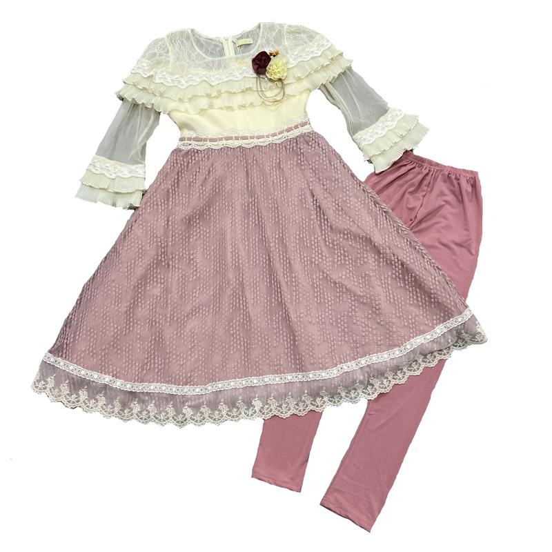 Новая кружевная юбка для девочек в Пакистане 2021, комплект детской одежды