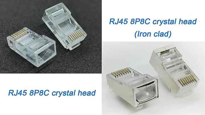 Transparent Cat5/Cat5E RJ45 Network 8P8C Modular Plug Ethernet Crystal ...