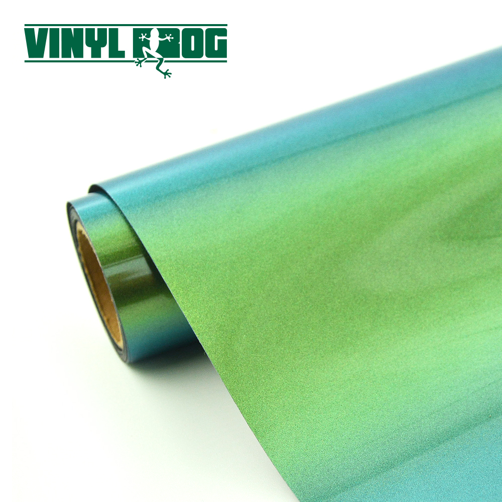 Custom Textile Chameleon Gold-Green PVC Thermal Press Vinyl Rolls Htv Heat Transfer Vinyl For Tshirt Clothing Logo