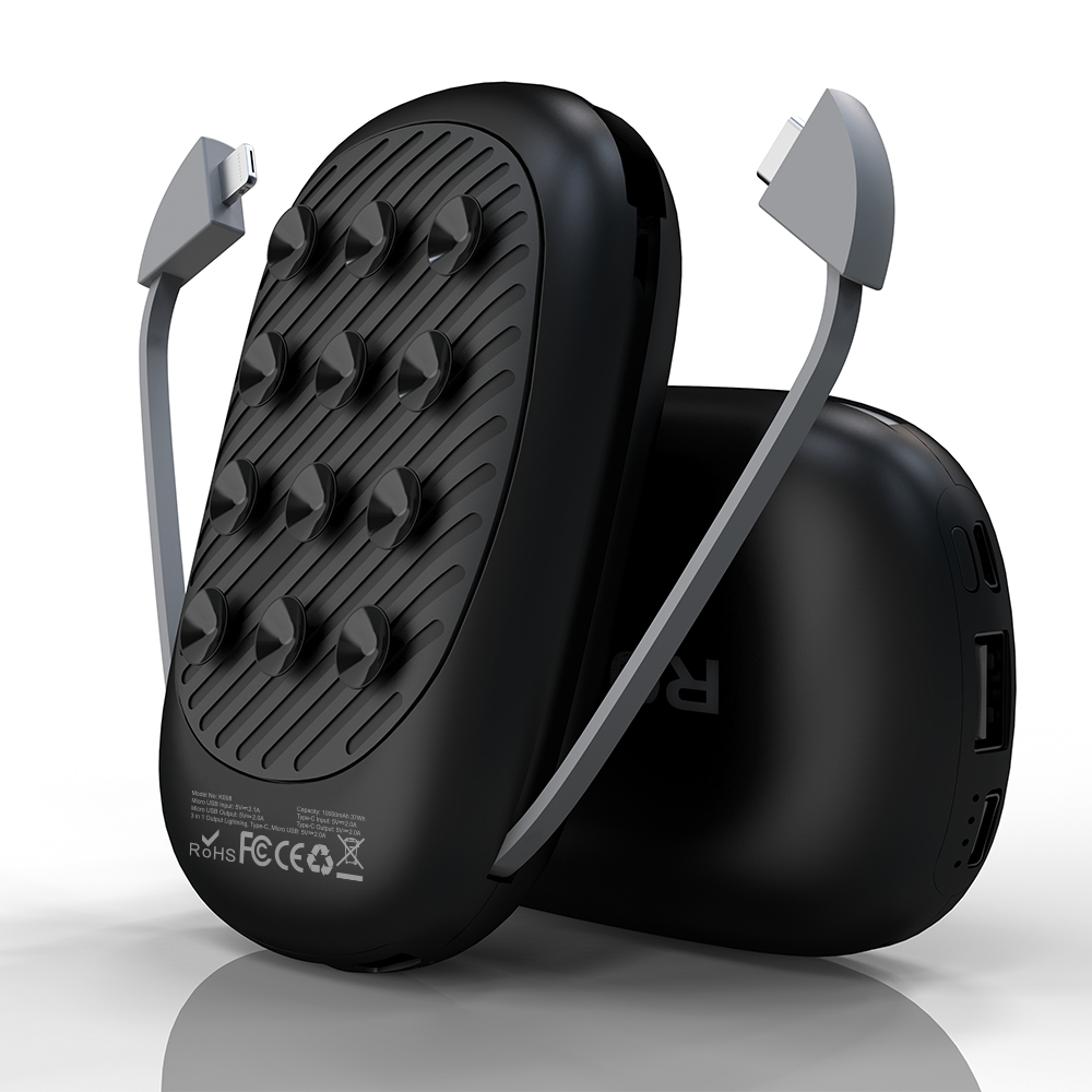 New Qi 10000mAh Wireless Power Bank Wireless Charger With Suction Cup