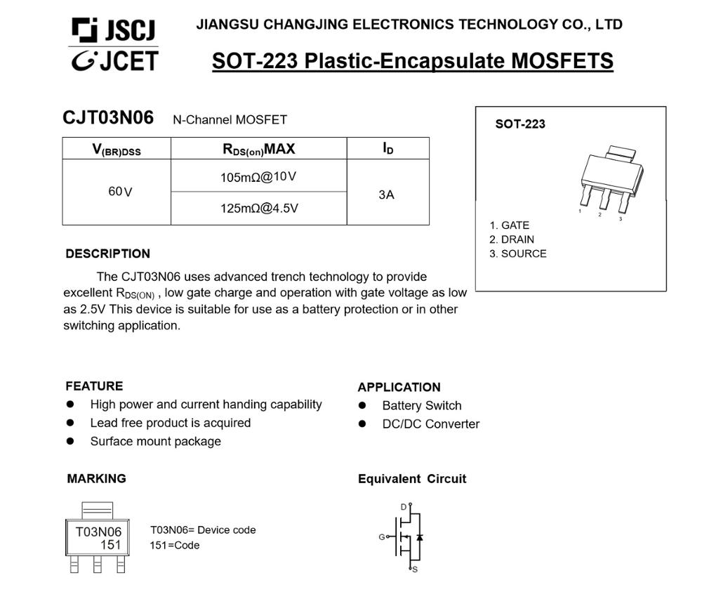 BSP295 H6327 Trans MOSFET N-CH 60V 1.8A Automotive 4-Pin SOT-223 T//R 3+Tab 10 Items