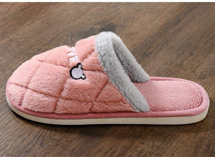 Winter Home Slippers Warm Slides Shoes Ladies Flat Slippers Women Plush Indoor Slipper