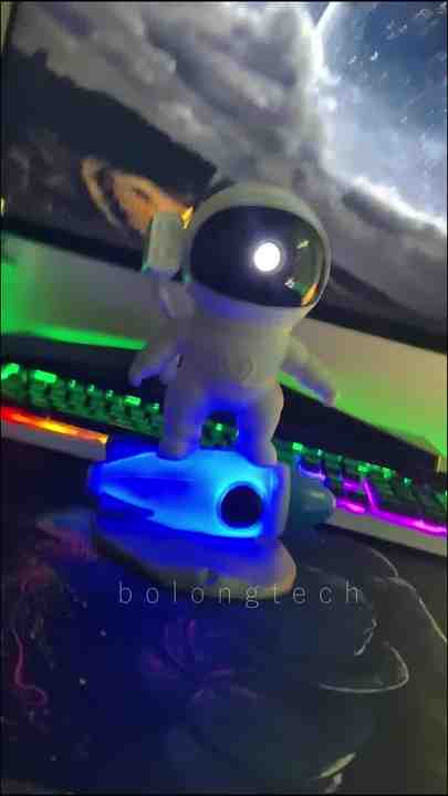 No.1318 宇宙玉レジン特大50mm【NEON GALAXY】 Astronaut Galaxy Projector Night Light - GoldMore Led