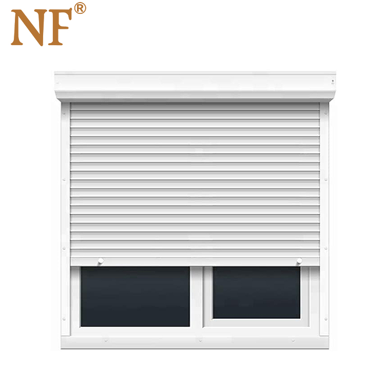 Foshan NF aluminum windows with electric roller shutter