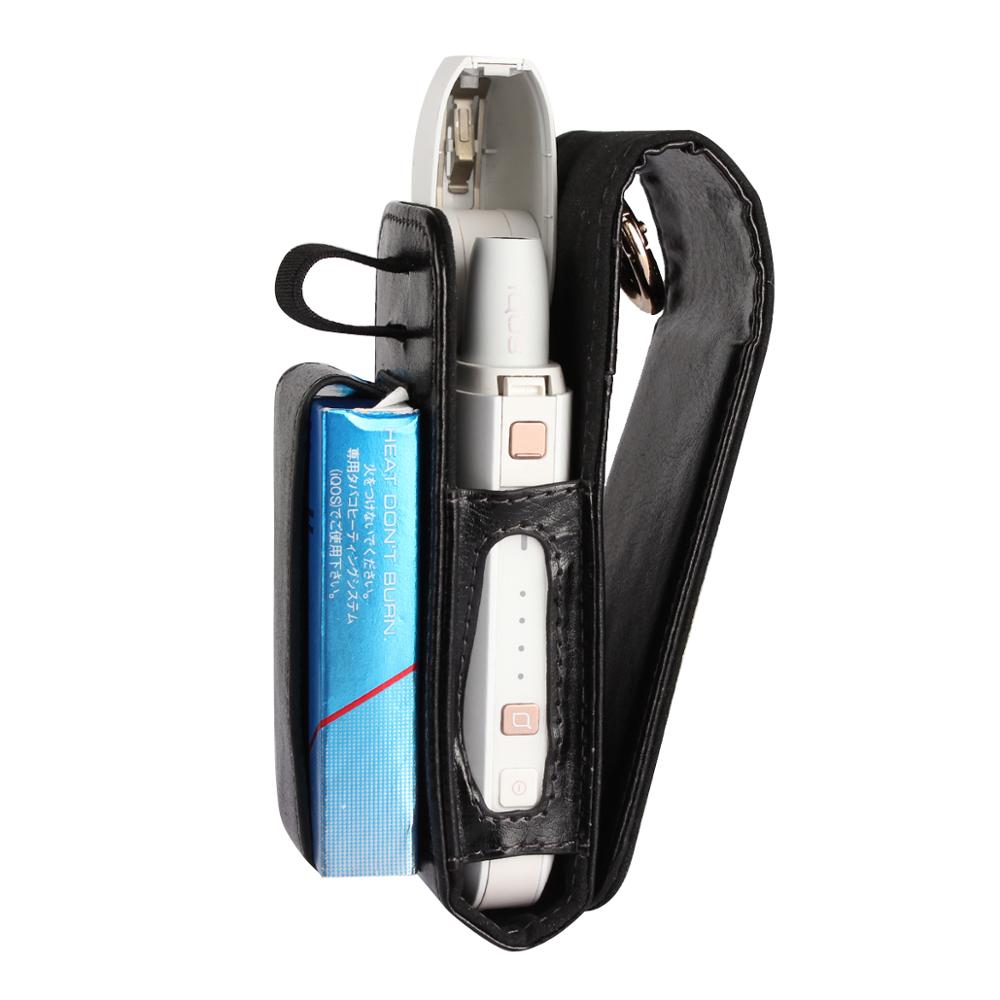 Карабин с защитой от потери для IQOS, чехол для электронной сигареты с дымом, полноразмерный защитный чехол для хранения, кожаные чехлы