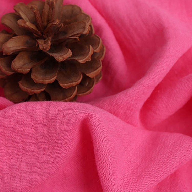 Оптовая продажа 100% органического хлопка сплошной морщинка двойной хлопковой марли фон из муслиновой ткани в различных расцветках с применением усовершенствованных биотехнологий для булочек